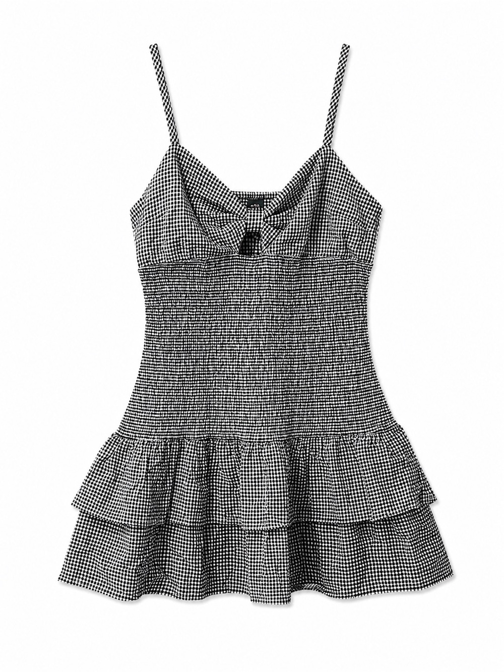 Black & White Gingham Ruffle Sundress wild fable Xsmall